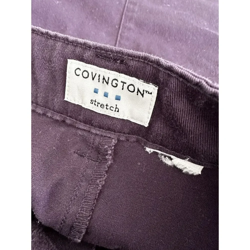Y2k Vintage Covington Dark Purple Indie Denim High Waist Mini Skirt size 26